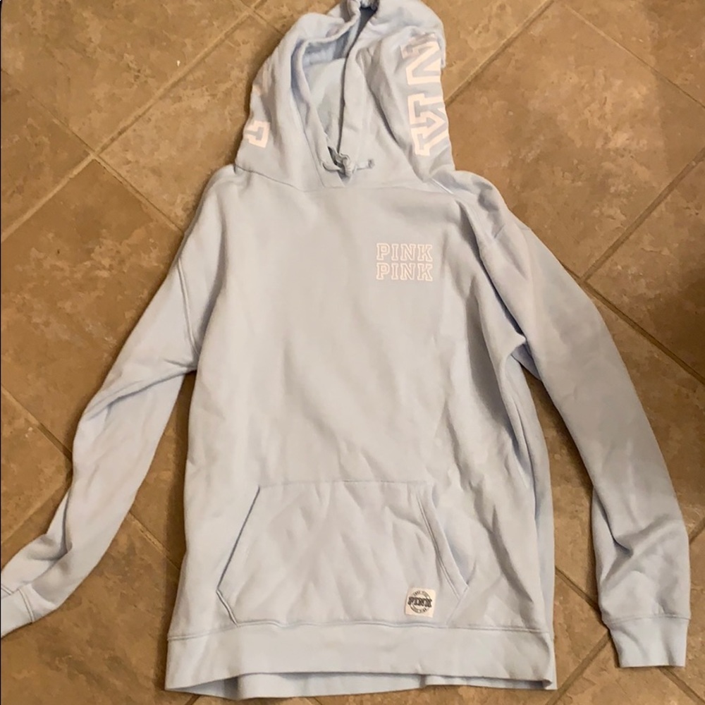 light blue sweatshirt